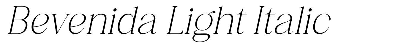 Bevenida Light Italic